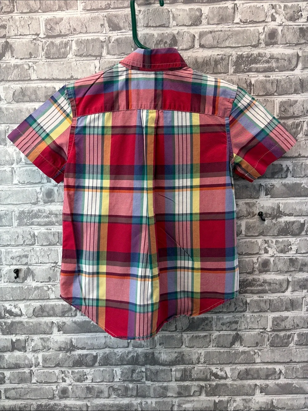 Ralph Lauren Kids Multicolor Red Plaid Short-Sleeve Button-Down Shirt